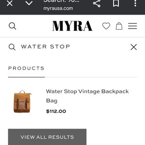 Myra Bag Brown Vintage Backpack Bag